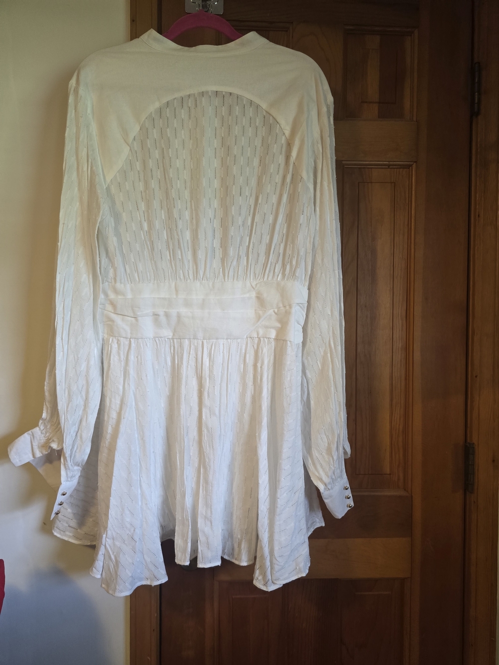 All About May NWT White Textured Button-Front Tunic Dress - Picture 10 of 16